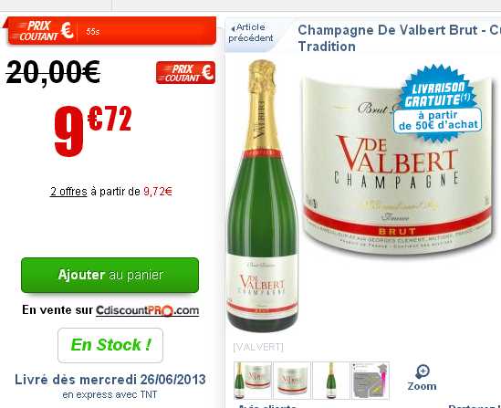 champagne pas cher , bon plan champage