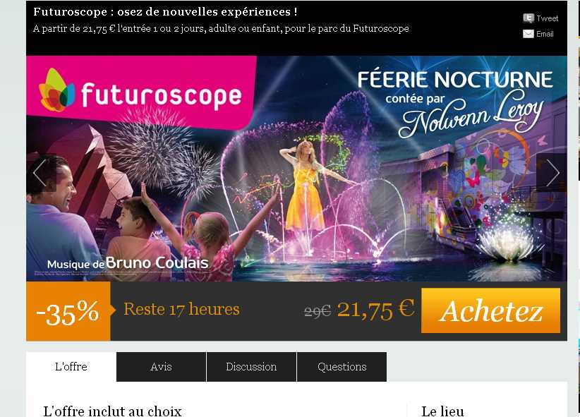 2 Billets D'entrée Parc Du Futuroscope 2024 - Adultes Et/ou Enfants