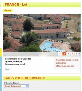 vacances derniere minute lot