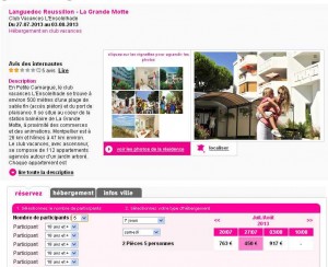 location pas chere grande motte