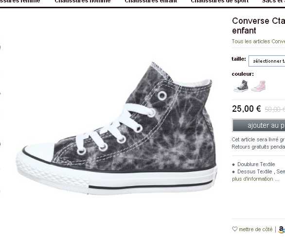 converse montante enfant