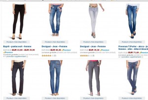 jeans pour femmes sur amazon