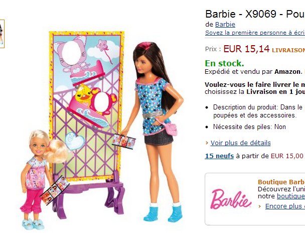 barbie pas cher auchan