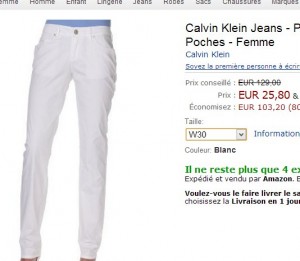 pantalon calvin klein
