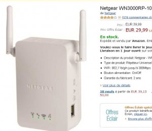 Moins de 20 euros le repeteur Wifi netgear (faire vite)