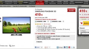 tv 3d 43 pouces pas chere