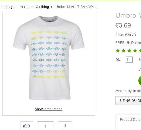 tee shirt umbro pas cher