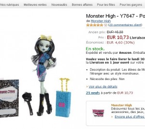 poupée barbie, monster high