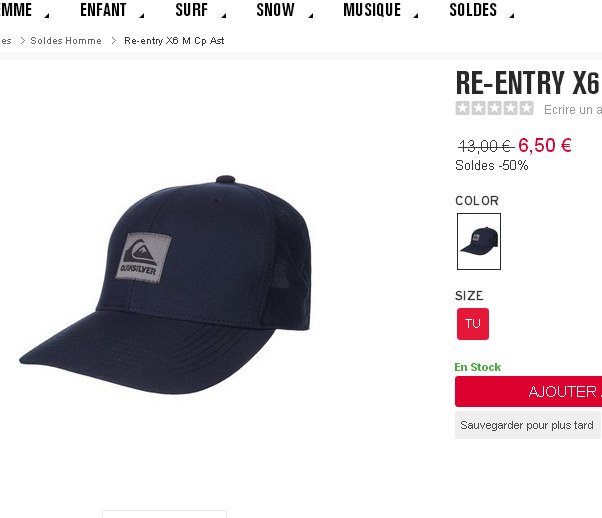 casquette quicksilver