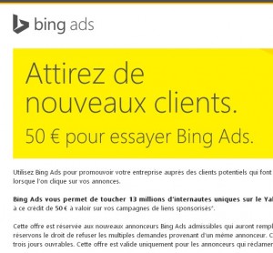 bing publicité internet
