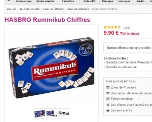 Super offre jeux de société : monopoly millionaire , Rummikub chiffre à 9.9 euros port inclus ,