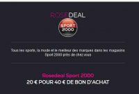 Réduction Sport 2000 : 20 euros le bon d’achat de 40