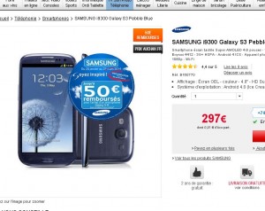 Super offre smartphone: Galaxy S3 qui revient à 177 euros