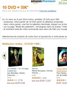 Bon plan dvd : 10 films pour 50 euros livraison incluse