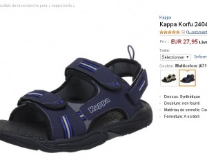 Sandales de marche Adultes Kappa à moins de 28 euros .. toujours dispo