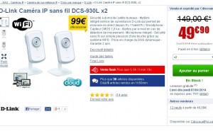 Moins de 50 euros un lot de deux cameras wifi Ip Dlink