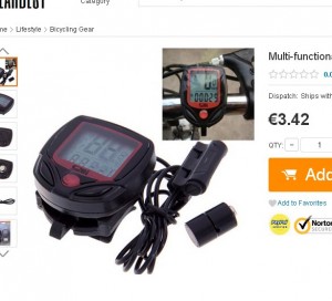 Compteur pour vélo pas cher : 3.42 euros port inclus