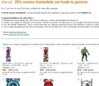 jouets : 25% de remise immédiate sur les jouets Marvel