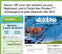 Parc Attractions Nigloland : jusqu’à 50 pourcent de remise sur des séjours