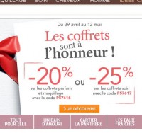Nocibe : 20 pourcent de remise sur le coffrets parfums et maquillage