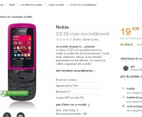Telephone Nokia c2-05 reconditionné à moins de 20 euros en formule mobicarte