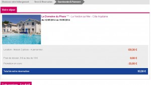 Bon plan location paques : 113 euros la location pour 6 au verdon sur mer pour une arrivée le 12 avril