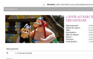 Séjours au parc asterix en vente privée (  à partir de 123 euros pour une nuit et un jour pour deux adultes et 1 enfant )