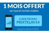 Forfaits mobiles  Prixtel : 1 mois offert jusqu’au 30 avril