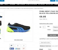 0.05 euros la paire de baskets puma faas 500 ….  terminée