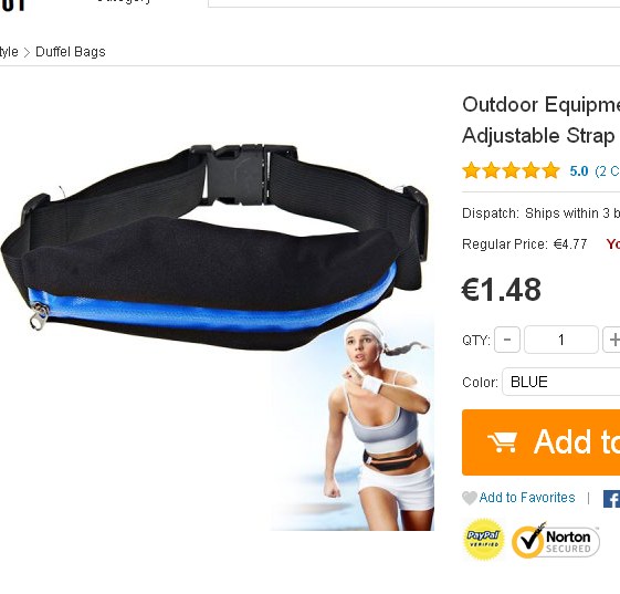 1.48 euros port inclus la sacoche banane tr?�s utile quand on fait du sport - Bons plans et 