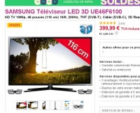 Super affaire Tv :  Moins de 400 euros la tv 3d 46 pouces samsung .. toujours disponible