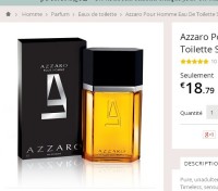 offre eau de toilette hommes : moins de 18 euros Azzaro hommes 50ml port inclus