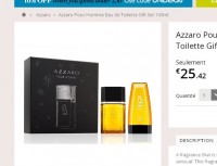 22.87 euros port inclus le coffret eau de toilette Azzaro Hommes 100ml