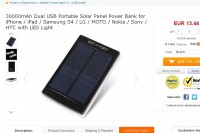 12.10 euros port inclus la batterie autonome 30000mah solaire