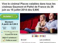 5.9 euros la place de cinéma gaumont pathe
