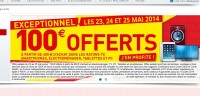 Conforama:  100 euros de bons d’achats pour 400 d’achats d’ici le 25 mai