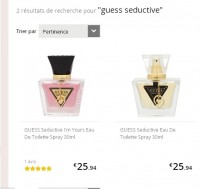 Bon plan parfum : 20.75 euros port inclus les eaux de toilette Guess Seductive 30ml