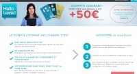 Hello Bank : 50 euros offerts pour l’ouverture d’un compte courant jusqu’au 2 juin