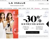 30 pourcent de remise sur le site La Halle (vetements, chaussures )