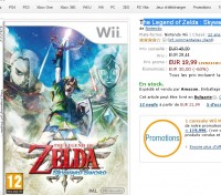 Offre jeu video : Legend of zelda skyward sword  à moins de 20 euros