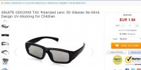 1.84 euros port inclus les lunettes 3D passives