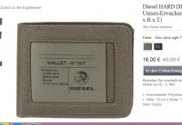 portefeuille diesel à 16 euros