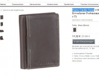 Moins de 12 euros port inclus le portefeuille Pierre Cardin (à priori en cuir )