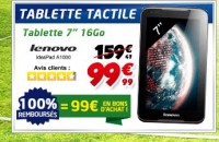 Tablette Lenovo 7 pouces 100pourcent remboursée en bon d’achat .. toujours dispo