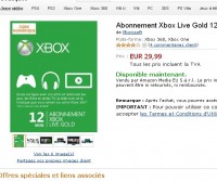 Jeux videos:  abonnement xbox live 12 mois à 29.99 euros le 19 mai
