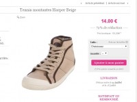 Baskets montantes hommes Japan Rags à 14 euros port inclus