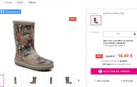 14.40 euros port inclus les bottes de pluie Kickers pour enfants