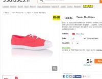 Baskets Chipie pour filles entre 5 et 8 euros