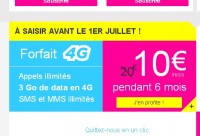 10 euros par mois le forfait mobile appels, sms illimités et 3go d’internet en 4G … jusqu’au 4 juillet