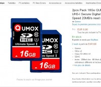carte sd qumox 16go